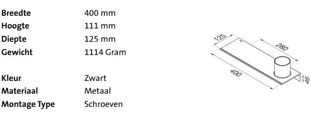 Geesa Leev Planchet 40CM Met Glas - Afbeelding 2