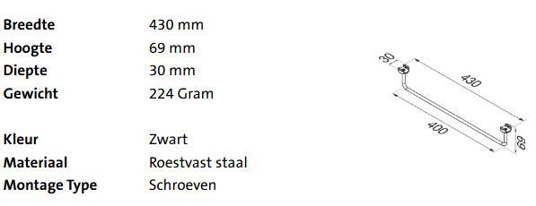 Geesa Leev Handdoekrek 40CM - Afbeelding 2