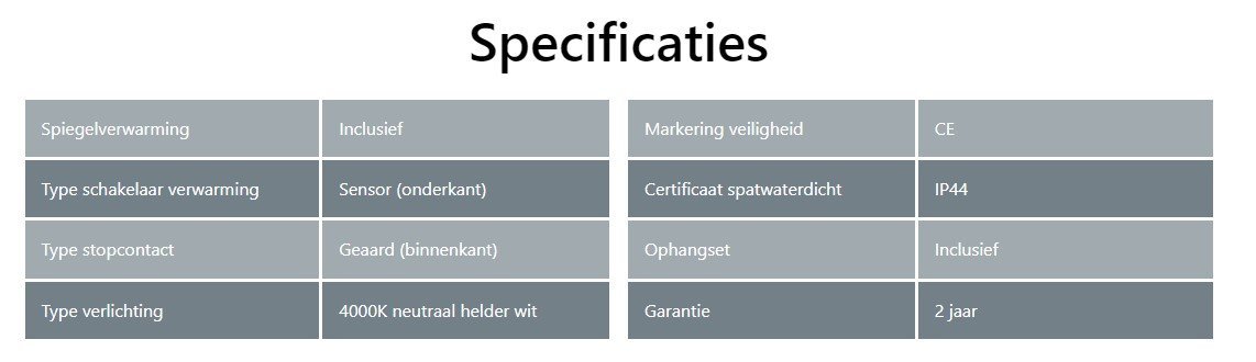 Hipp Luxe aluminium spiegelkast met verticale LED banen en indirecte verlichting onder - Afbeelding 2