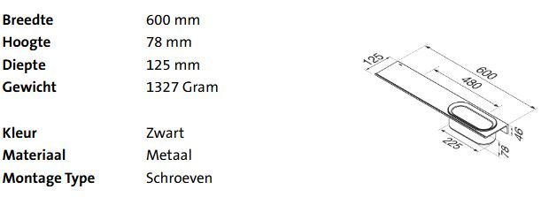 Geesa Leev Planchet 60CM Met Douchemand 22,5CM - Afbeelding 2