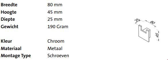 Geesa Modern Art Handdoekhaak Dubbel - Afbeelding 2