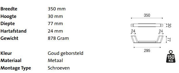 Geesa Shift Badgreep 30CM - Afbeelding 2