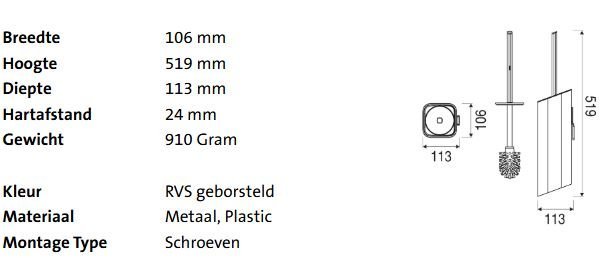Geesa Shift Toiletborstel Met Houder - Afbeelding 2