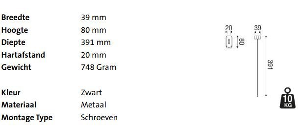 Geesa Shift Handdoekrek 1 Arm - Afbeelding 2