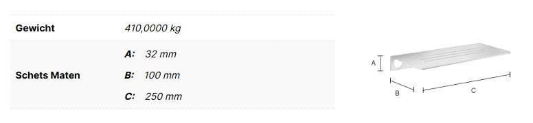 Smedbo Sideline Planchet voor in tegelvoeg, Met Lijnen - Afbeelding 2