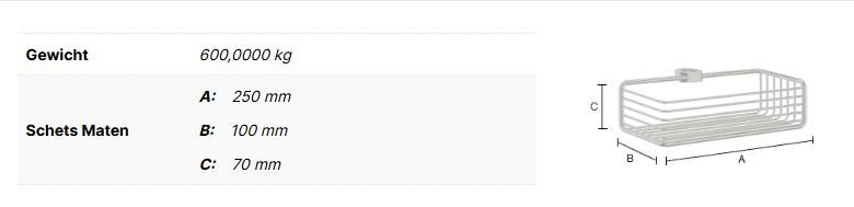 Smedbo Sideline Douchedraadkorf - Afbeelding 2