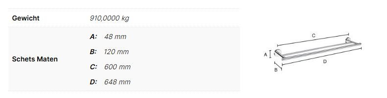 Smedbo Home Dubbele Handdoekhouder - Afbeelding 2