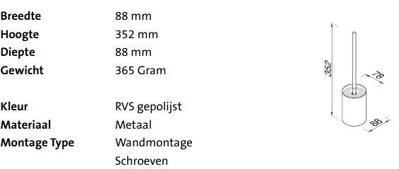 Geesa Craft Toiletborstel Met Houder Muurbevestiging - Afbeelding 2