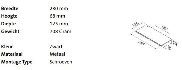 Geesa Leev Planchet 28CM Met Toiletrolhouder - Afbeelding 2