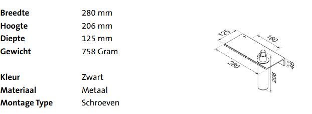 Geesa Leev Planchet 28CM Met Handdoekhaak En Zeepdispenser 200ML - Afbeelding 2