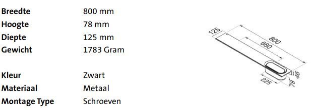 Geesa Leev Planchet 80CM Met Douchemand 22,5CM - Afbeelding 2