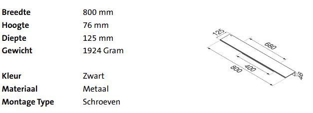 Geesa Leev Planchet 80CM Met Handdoekrek 40CM - Afbeelding 2