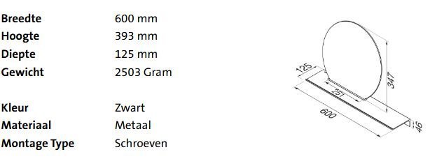 Geesa Leev Planchet 60CM Met Spiegel - Afbeelding 2