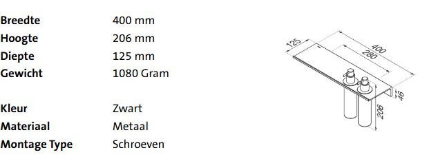 Geesa Leev Planchet 40CM Met Dispenser Multi 200ML - Afbeelding 2