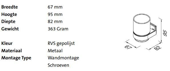 Geesa Craft Glashouder Met glas - Afbeelding 2