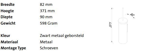 Geesa Nemox Toiletborstel Met Houder Muurbevestiging - Afbeelding 2