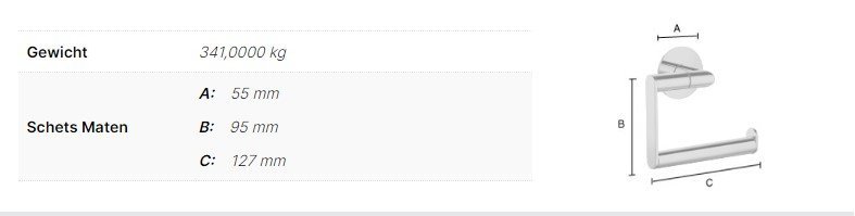 Smedbo Dot toiletrolhouder Zelfklevend - Afbeelding 2